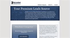 Desktop Screenshot of investormarketinglists.com