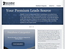 Tablet Screenshot of investormarketinglists.com
